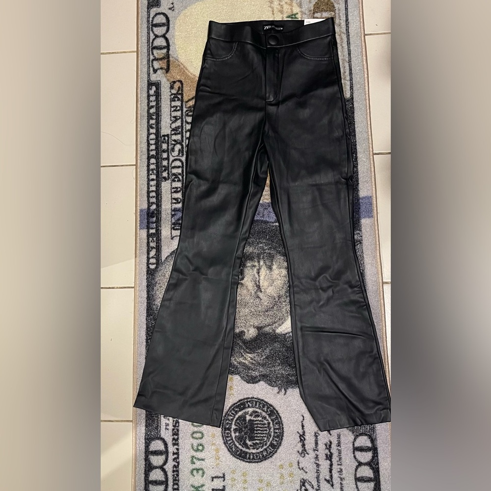 Black leather pants